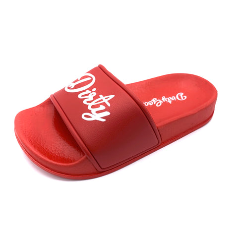 Script logo Kid slides - Dirtygearclothingapparel